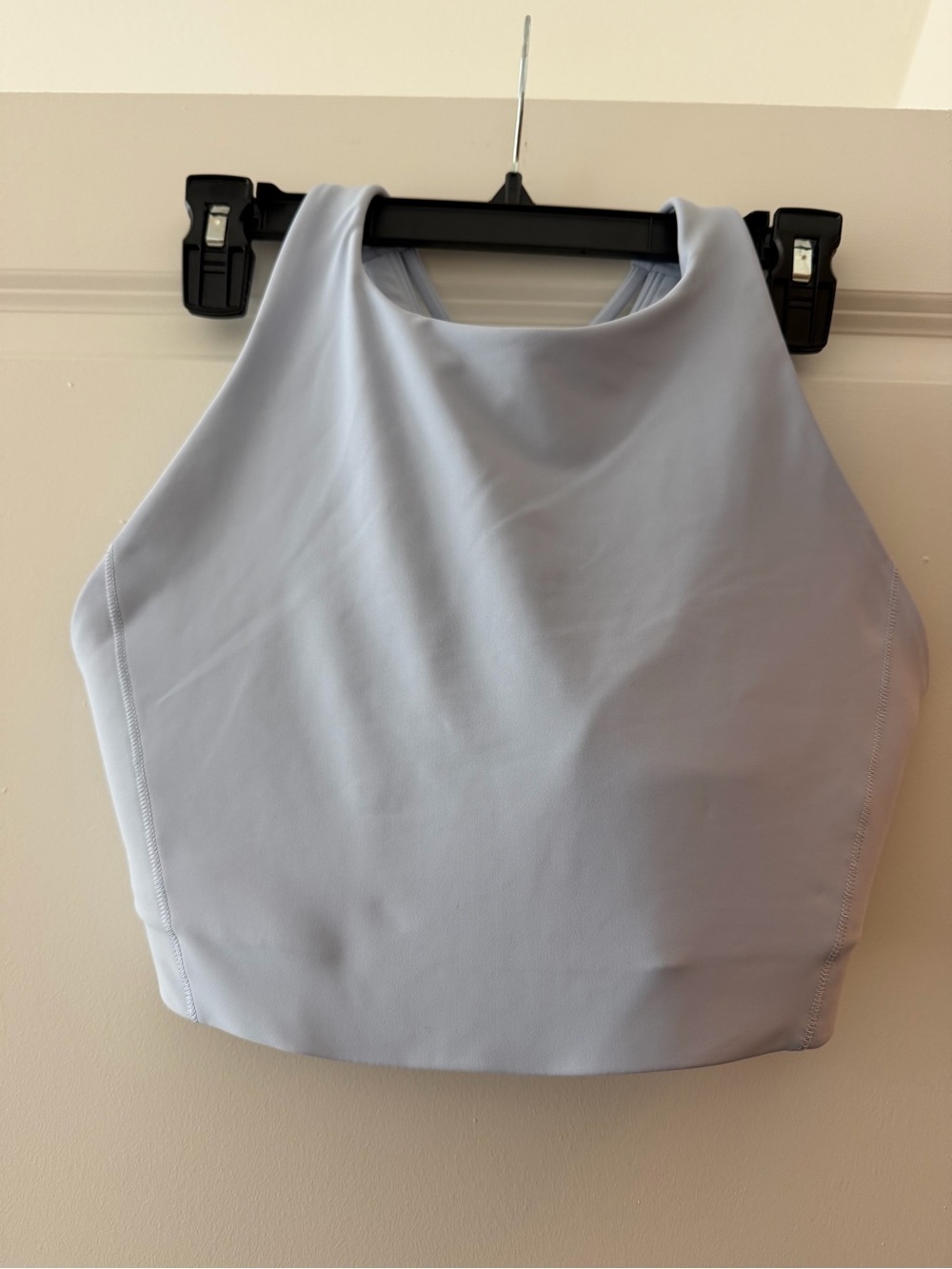 Athleta Light Blue High-Neck Crop Top